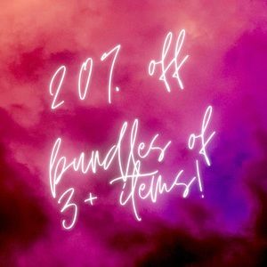 20% OFF BUNDLES OF 3+pcs!!!